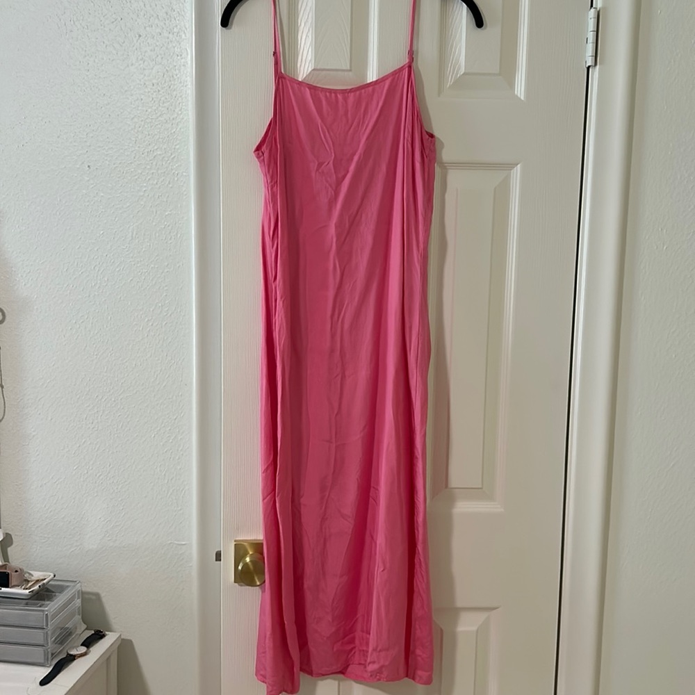Lou & Grey Plink slip midi dress size m